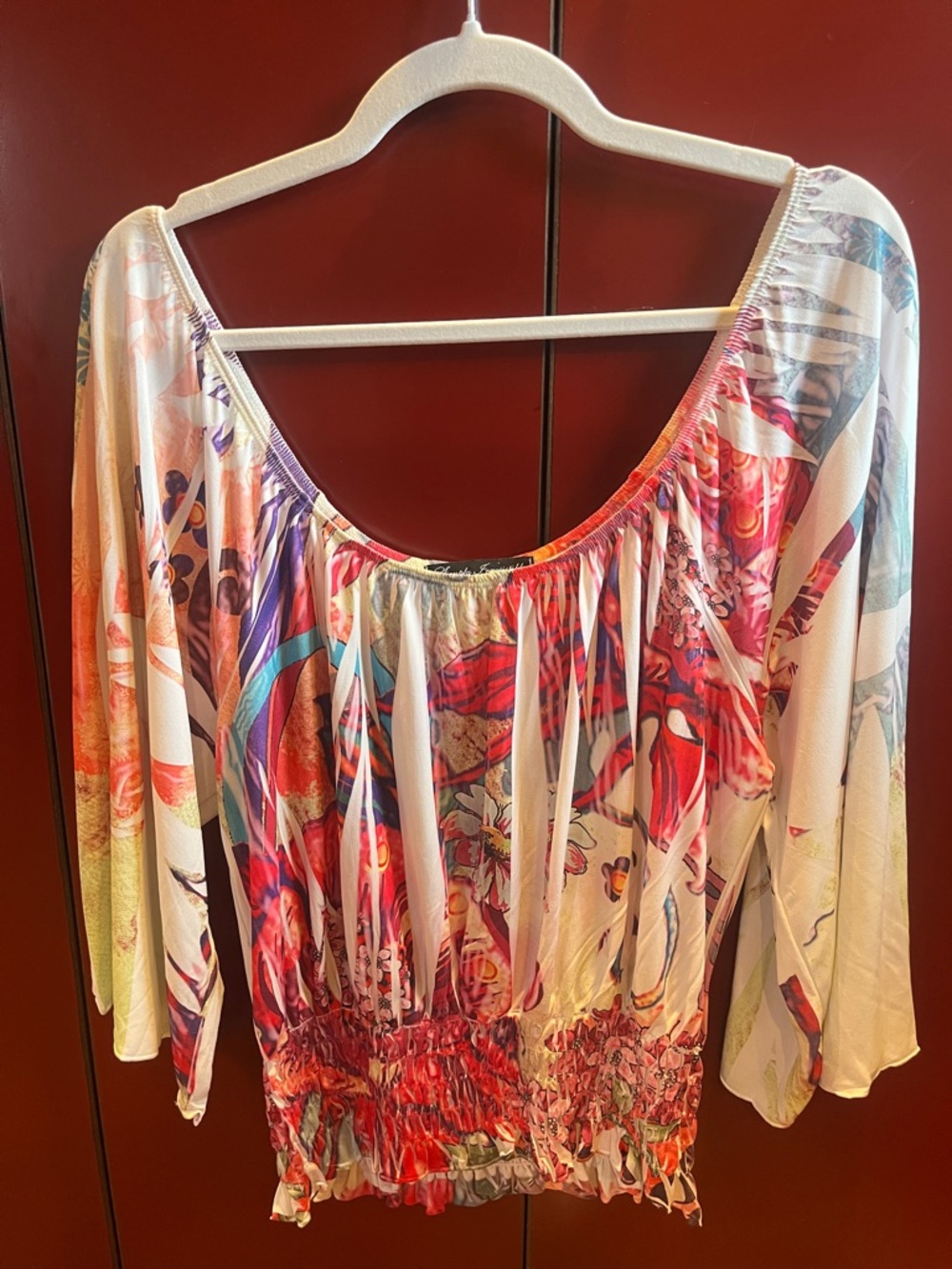 Simply Irresistible Multicolor Floral Off-Shoulder Blouse
